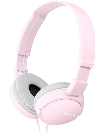 Sony MDR-ZX110 Wired Overhead Headphones, Neodymium Dynamic Drivers, Swivel Fold Design - Pink