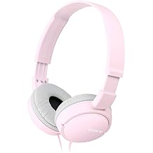 Sony MDR-ZX110 Wired Overhead Headphones, Neodymium Dynamic Drivers, Swivel Fold Design - Pink