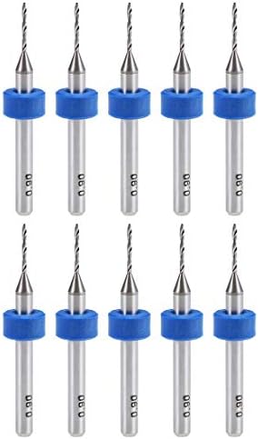 uxcell PCB Drill Bits 0.9mm Tungsten Carbide Rotary Tool Jewelry CNC Engraving Print Circuit Board Micro Drill Bits 1/8 Inch Shank 10 Pcs