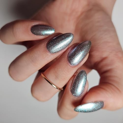 Image of BAD COMPANY Nail Polish 8ml, Chrome Metallic Nail Polish, Long Lasting,Vegan, Quick Dry & Cruelty-Free Nail Paint - Rich B*tch 36
