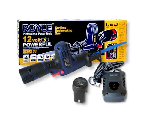 ROYCE RCRS12V SEGHETTO ALTERNATIVO ELETTRICO RICARICABILE A GATTUCCIO 2 BATTERIE MULTIMATERIALE CON DOPPIA BATTERIA AL LITIO 1500mAh