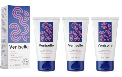 Veniselle | Cream for Legs |Horse Chestnut Chamomile Nettle & Menthol Lightweight Skincare 1.69 fl oz | 3 Pack