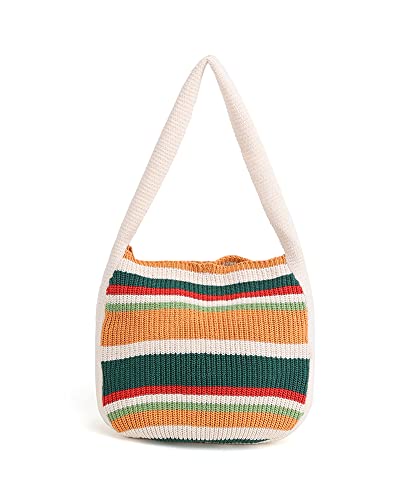 Image of ENBEI Women's Crochet Tote Bag Knit Shoulder bag,Aesthetic Bag,Cute Eco-Friendly Tote for Travel,Daily Use,Gift Box Packaging