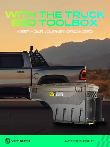 YHTAUTO Truck Bed Storage Tool Box Lockable Compatible with 2019-2025 Ram 1500 Pickup, Passenger Side, Will Not Work with RamBox & Classic Model, Swing Waterproof Wheel Well Toolbox - Thumbnail 3