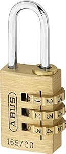 Abus 165/20 Messing Zahlenschloss Vorhängeschloss