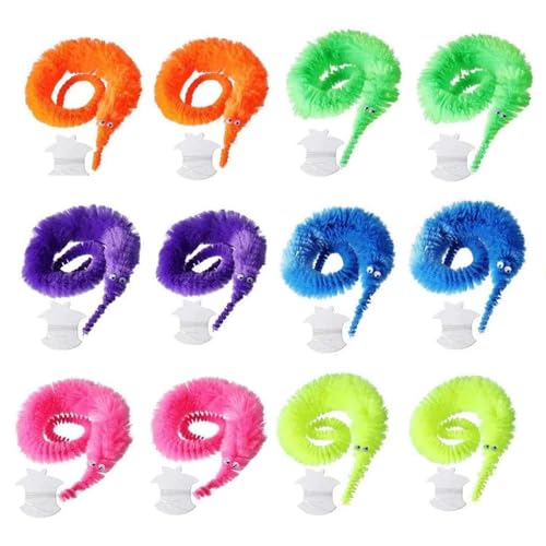 dinghaole 12 Pièces Jouets De Ver Magique, Chenilles Magiques, Magicians Toy Jouets de Ver Magique pour Faveurs de Fête Anniversaire Enfants Remplisseurs de...