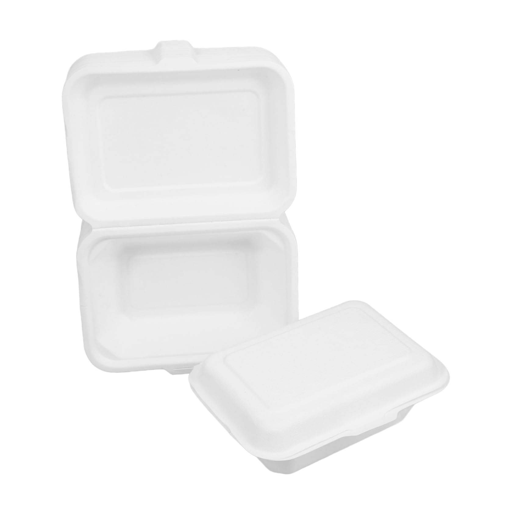 ULTECHNOVO 100piezas Envases Comida Desechables Recipientes De Biodegradables Para Comida Caja De Almuerzo y Práctica Para Calientes y Frías