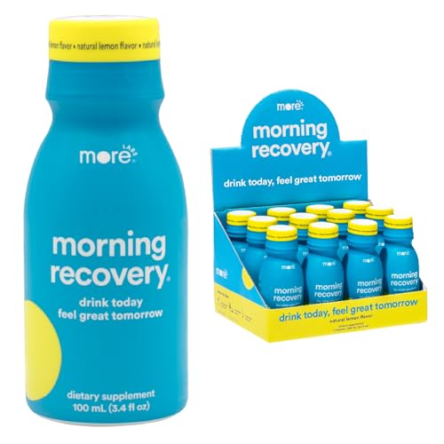 Morning Recovery DHM Electrolyte Milk Thistle Drink Proprietary Formulation to Hydrate While Drinking Non GMO Vegan Gluten-Free Original Lemon Pack of 12