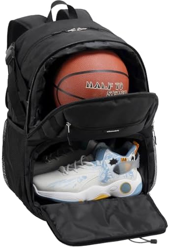 Basketball Backpack with Shoe Compartment Large Basketball Bag wi...