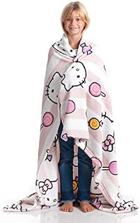 Kanguru La Coperta Con Le Maniche Hello Kitty Koc, Poliester, Różowy, 130 x 170 cm