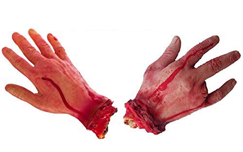 Sage Square Combo of Fake Cosmetic Bloody Arm Hand for Prank Halloween Party Props Cosplay Decorations (Set of 2 Short Hand)-image-49