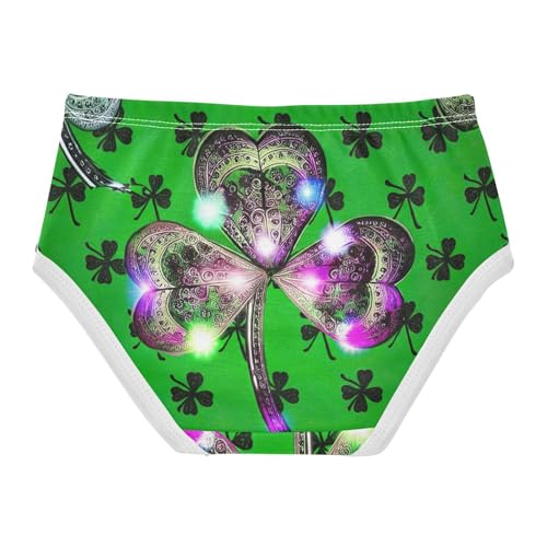 Pattern Girls Underwear Toddler 2t Cotton Girl Panties Cute Shamrocks Clovers Green Briefs Underpants2
