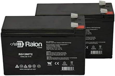 Raion Power RG1280T2 12V 8Ah Replacement UPS Backup Battery for MGE Pulsar ES 8+ - 2 Pack