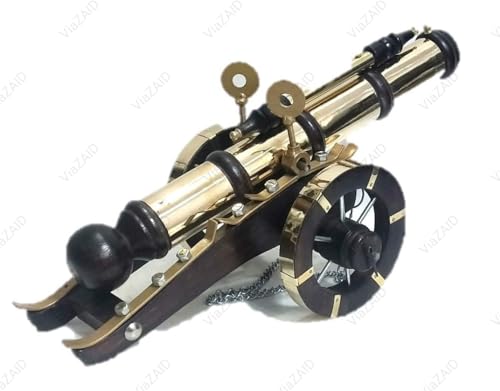 Image of Decorative Army Canon Tank Wooden Rosewood Brass Desk USA Civil War 1861 Handmade Gift for Home Living Room Office Showroom Restaurant Heavy Material Royal Folding Antique Showpiece Gift