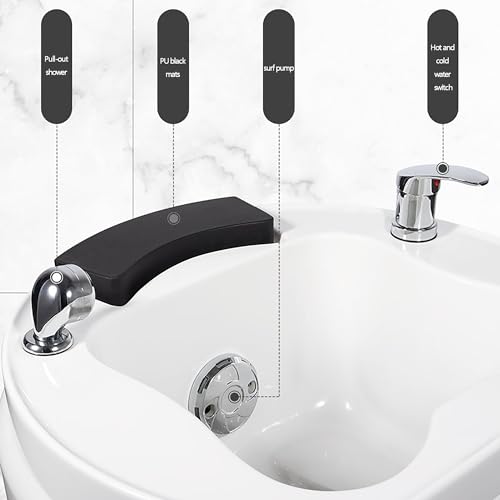 Spa de pies acrílico con masaje vibratorio y ducha extraíble miniatura 3