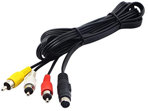 Zdycgtime 3 Rca Plug To 7 Pin Mini Din Plug Extension Cable S-Video 7 Pin Din Male To 3 Rca Male Rgb Composite Video Extender Cable Adapter For Dvd,Tv,Hdtv,Vcr's,Cd Players,Pc Laptop(5Ft/1.5M) #TOP3