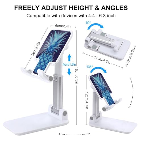 Support de téléphone portable ananas bleu pour bureau stable et ajustable - 2