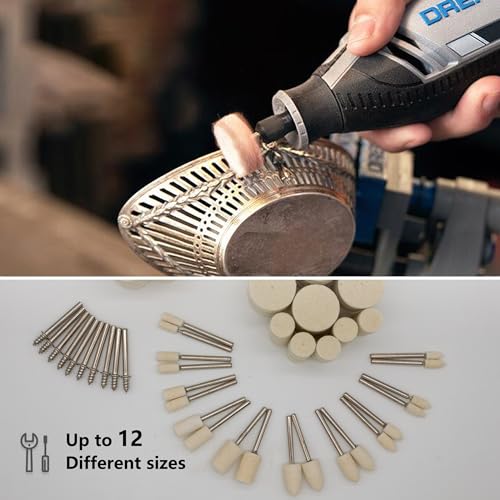 Brozigo YF025 110Pcs Wool Buffing Polishing Wheel For Dremel Tool Kit thumb #1