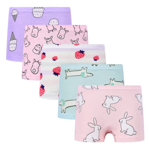 Girls Boyshort Hipster Panties Cotton Panty Underwear (5 Pack)