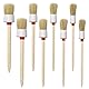Alethron Borstenpinsel, 8 Stück Pinsel Rund 20mm/25mm/30mm/35mm Professionelles Naturholz Rundpinsel Ringpinsel Set Wachspinsel zum Streichen Lackpinsel von Wänden und Möbeln für den Hausgebrauch