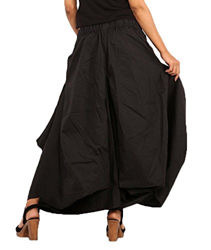 SARJANA HANDICRAFTS Women Cotton Solid Pockets Skirt Hippie Afghani Ethnic3