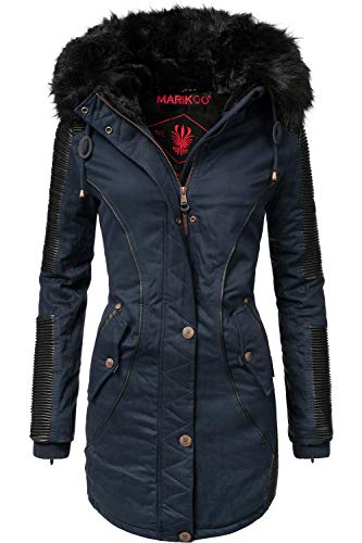Preisvergleich Produktbild Marikoo Damen Winter Mantel Parka Larissa Blau Gr. S