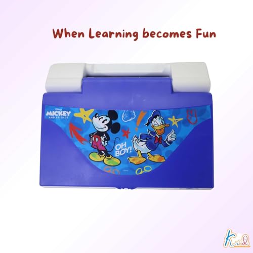 Image of Mickey Educational Laptop for Kids Age 3+ | 20 Learning Activities for Alphabet, Math & Logic | Interactive Screen & Mouse Control | Memory Skill Development Toy Gift | Mickey Theme (Red)