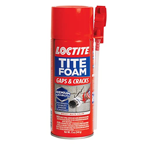 Loctite Tite Foam Gaps & Cracks White Insulating Foam Sealant 12 fl oz, 1 Can & Homax 10120000 Steel Wool, 12 pad, Super Fine Grade #0000, Rhodes American, Final Finish #2