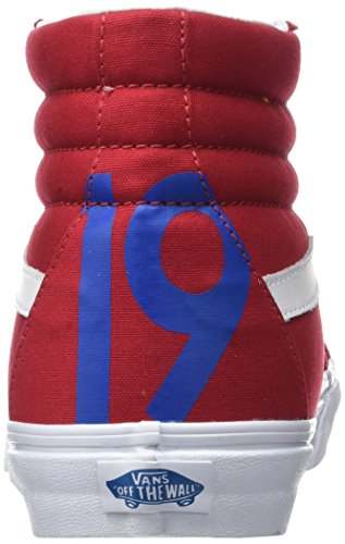 Vans Vans Unisex SK8-Hi Reissue (1966) Mens Skateboarding-Shoes VN-A2XSBMXE, Red/Blue, US Men 4