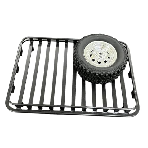 RoaQinFo RC Car Roof Rack, RC Car Accessories with Tire for 1/12 87