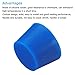 MECCANIXITY Silicone Rubber Tapered Plug 32mm to 39mm Solid Blue for Powder Coating, Painting, Anodizing, Plating, Sandblasting, Laboratory Use 2 Pieces