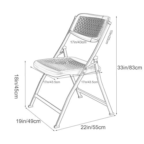 Chaise bureau pliante en plastique pour mariages et événements intérieur extérieur