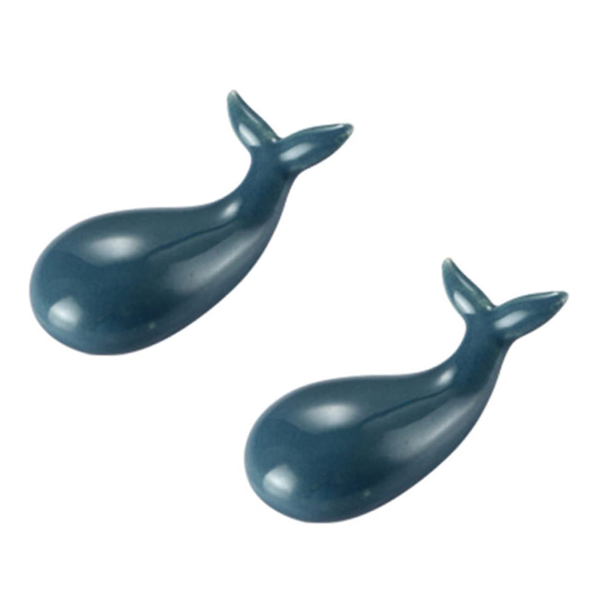 WDWDW Chopstick Rest Chopsticks Holders Restaurant 2pcs Spoon Whale Whale Spoon Ceramic Spoon Porcelain Dinner Dolphin Spoon Fork