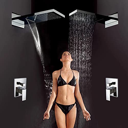 Ensemble de douche haut de gamme encastrable au design minimaliste épuré