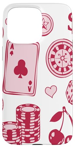Lucky Girl Energy Gambling Playing Cards Cherries and Dice �X�}�z�P�[�X iPhone 15 Pro Max �p