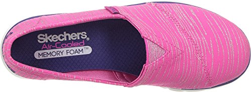 Skechers Girls' Pureflex Shimmer Stripes Alpargata,Hot Pink/Purple,122
