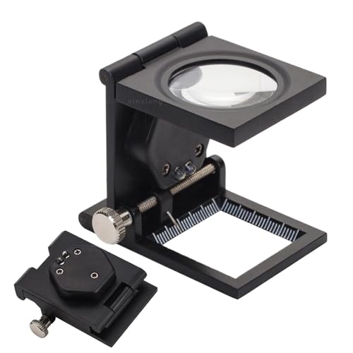 Lupa de joyería | Lupa pequeña plegable portátil de 10 aumentos con luz, lupa de reloj, para joyería, pasatiempos, manualidades, modelado, pintura, soldadura, electrónica, lectura, libro, mapeo, tela