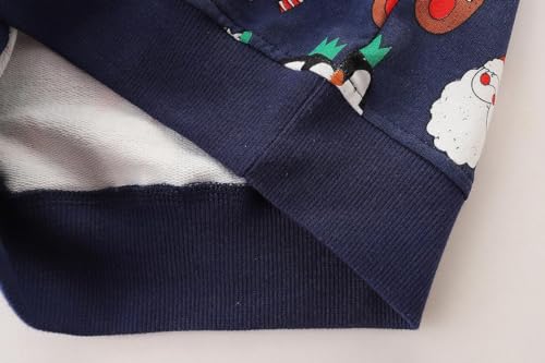 Toddler Boy Girl Santa Claus Round Neck Sweater Long Sleeve Embroidered Pullover Tops4