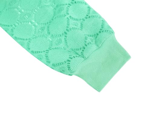 Image of Apbondy Girls Long Sleeve Shirts Lace Crewneck Blouses 5-14 Years