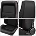 Classic Plain Black PVC OBS Style Seats Pair W/Slider