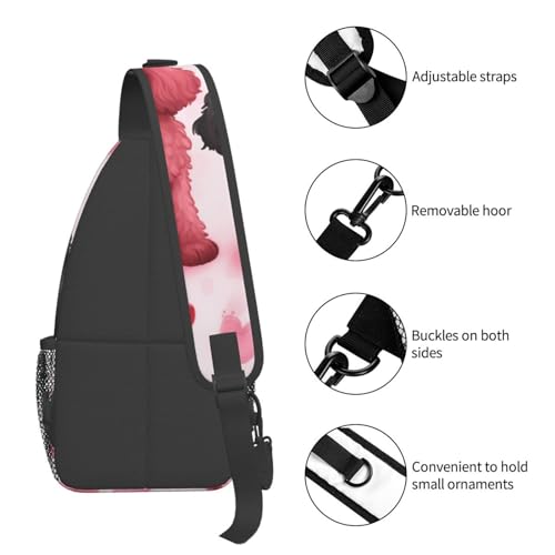 Mochila cruzada para hombre estilo sling en negro miniatura 5