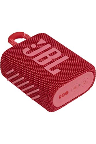 Image of JBL GO 3 Kleine Bluetooth Box in Rot - Wasserfester, tragbarer Lautsprecher fur unterwegs - Bis zu 5h Wiedergabezeit mit nur Einer Akkuladung