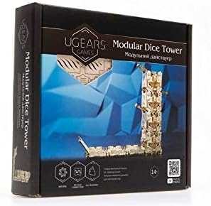 Mechanical UGEARS Wooden Puzzle Model Modular Dice Tower Construction Set