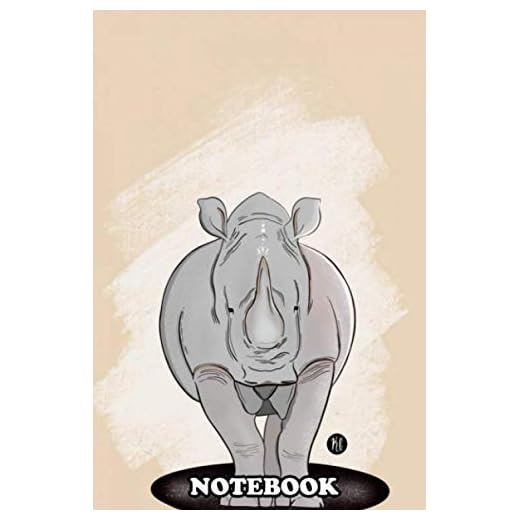 Notebook: Illustration Of A Rare White Rhino Made In Procreate , Journal for Writing, College Ruled Size 6" x 9", 110 Pages