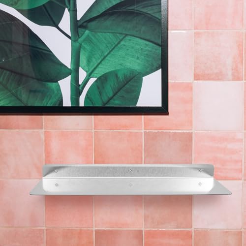 Estante de pared de acero inoxidable flotante de 40x10 cm 5