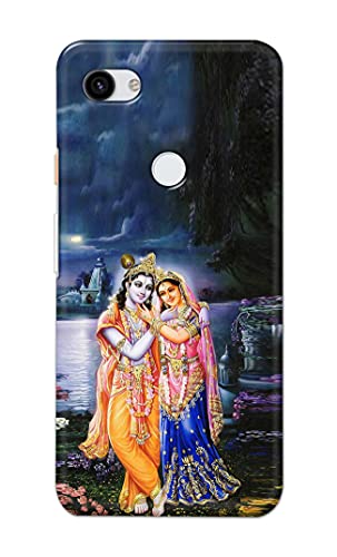 Image of Printed Hard Back Cover Case for Google Pixel 3A Back Cover (Radha Krishna) -1803