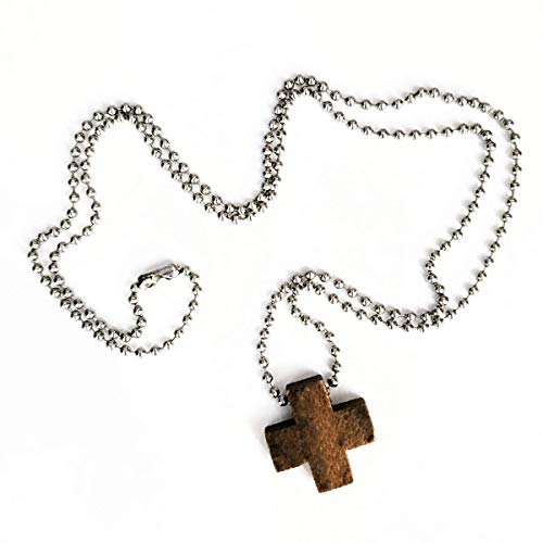 Chunky Wooden Christian Cross Necklace - Crux Quadrata Old World Christian Cross from Rugged RosariesÂ®