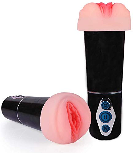 Vibrating Male Masturbator Cup，Pocket Pussy with 5 Modes of Suction Stimulation and 10 Vibration Modes, Realistic Fleshlight Pocket Vagina Stroker for Man Masturbation Rechargeable Automatic Sex Toys