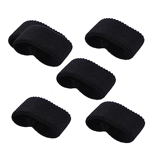Leadigol 5 Pcs Belt Elastic Loop Keeper, Elastic Buckle Ring Belt Loop Elastic Belt Ring Keeper Belt Keepers Backpack Belt Loop for Men Women Belt