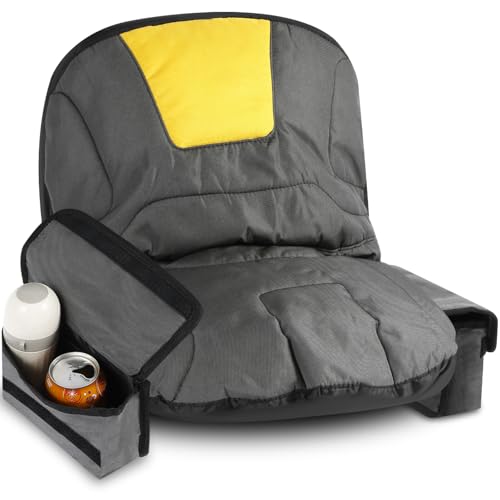 Lawn Mower Seat Cover, Tractor Seat Cover with Multiple Pouch, Riding Mower Seat Covers Cushion Replacement with Padded Waterproof for Lawn Mower